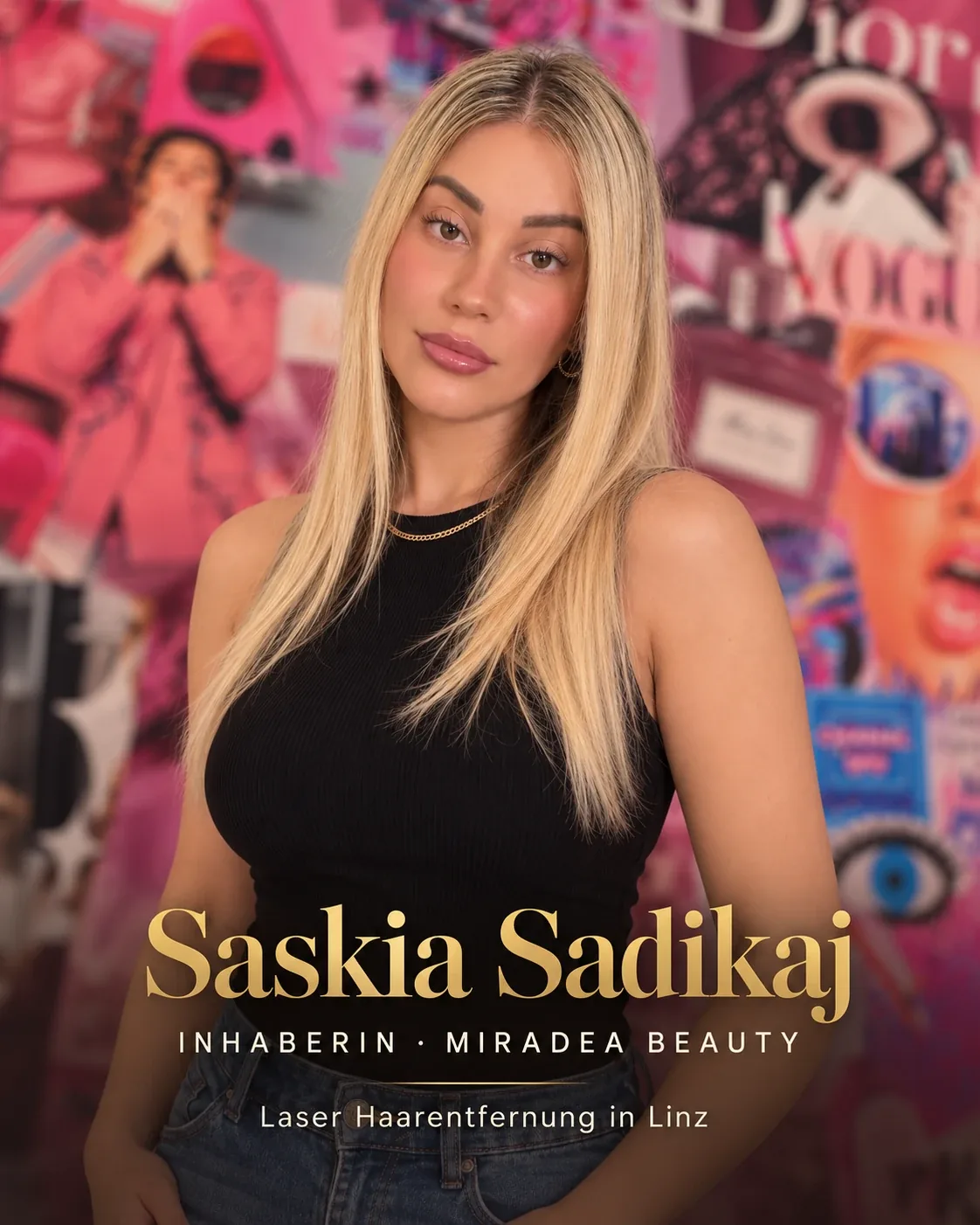 Saskia Sadikaj, Inhaberin von Miradea Beauty – Laser Haarentfernung in Linz